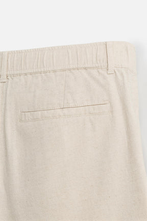 COTTON/LINEN BERMUDA SHORTS - Image 9