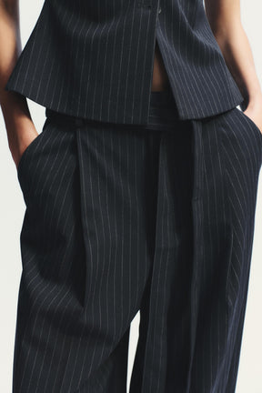 Pleated Trousers with Belt