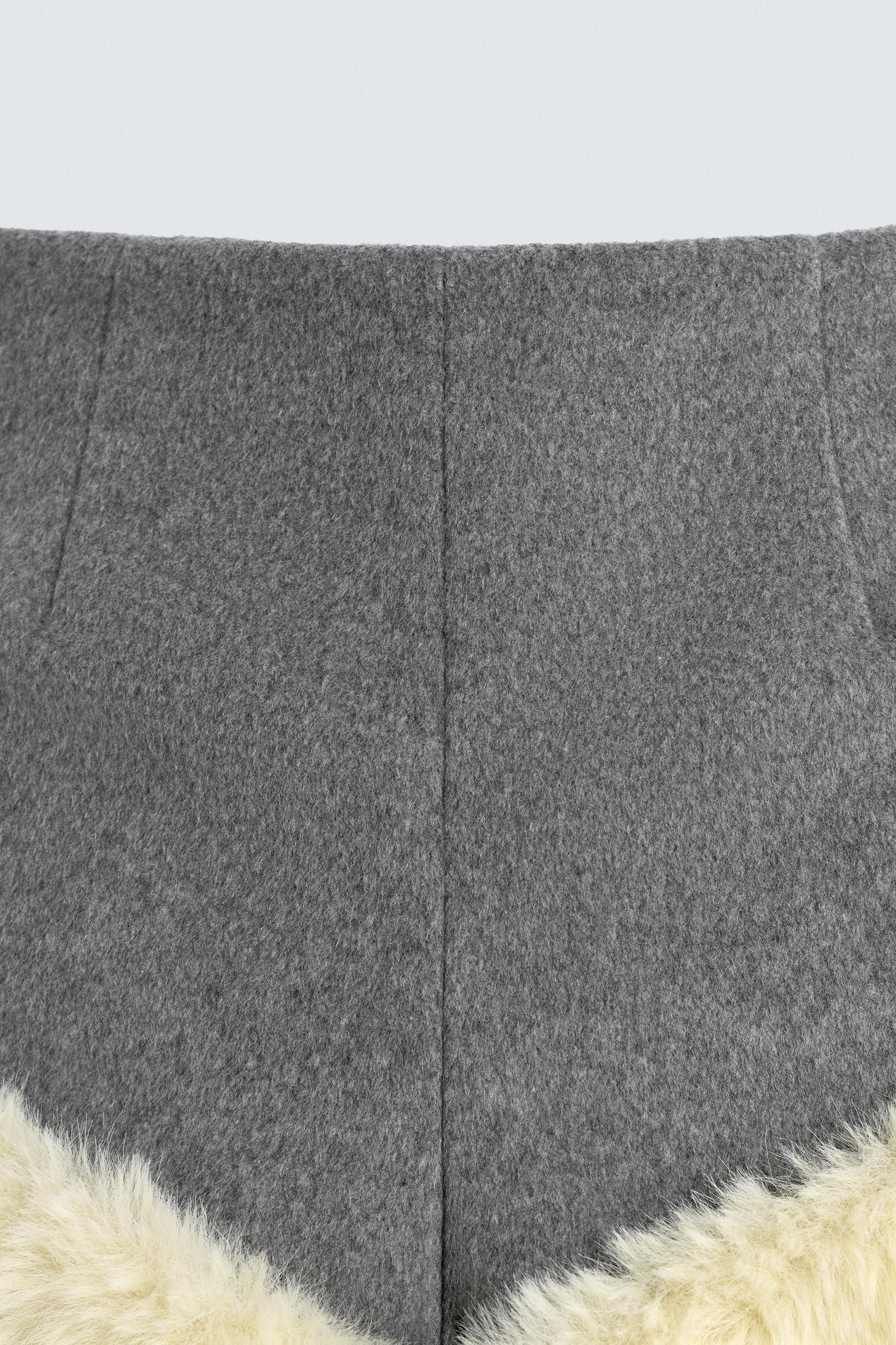 CONTRAST FUR SHORTS