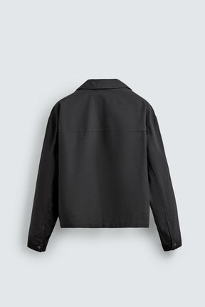 TEXTURED CROPPED FIT OVERSHIRT - Image 8