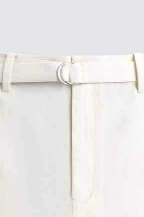 TEXTURED SHORTS WITH BELT - Image 8