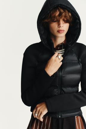 Gesteppte Jacke mit abnehmbarer Kapuze