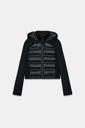 Gesteppte Jacke mit abnehmbarer Kapuze