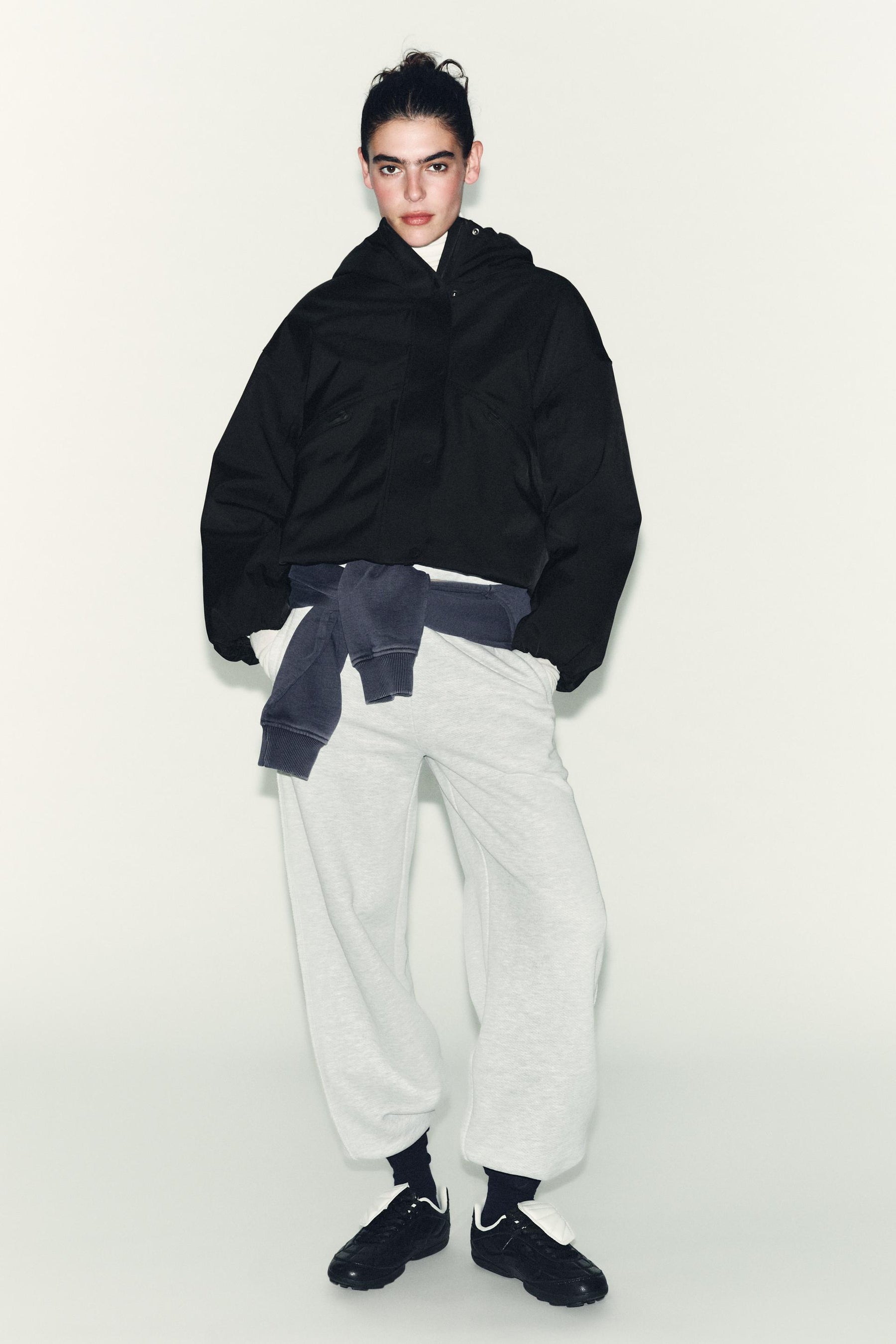 WATER-REPELLENT WINDPROOF HOODED ANORAK - Image 1