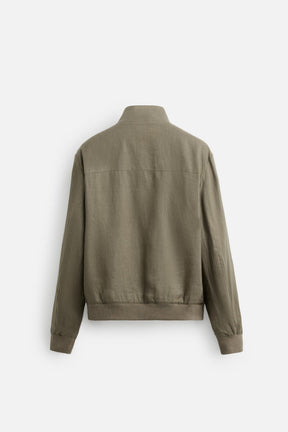 100% LINEN BOMBER JACKET - Image 7