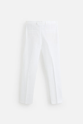 100% LINEN PLEATED TROUSERS - Image 8