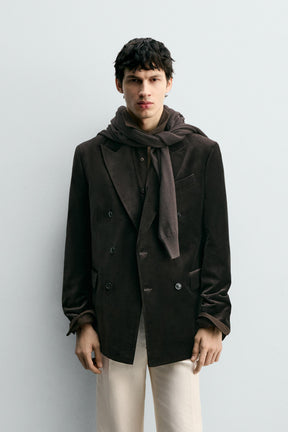 REGULAR FIT VELVET BLAZER - Image 2