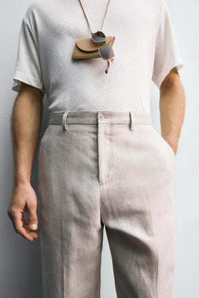 100% LINEN SUIT TROUSERS - Image 5