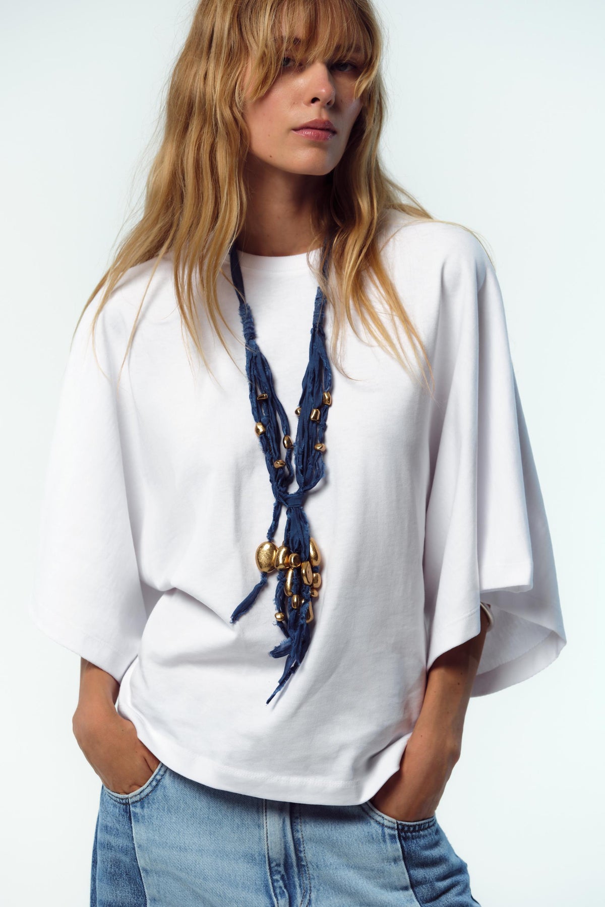 Washed Cap Sleeve Shirt