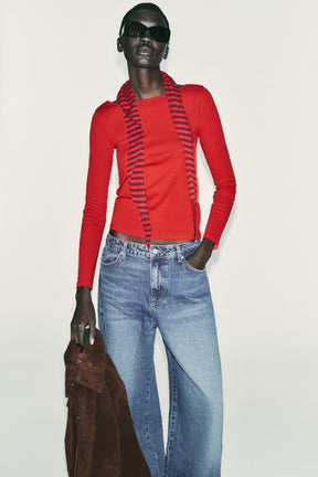 Cotton Boat Neck Shirt