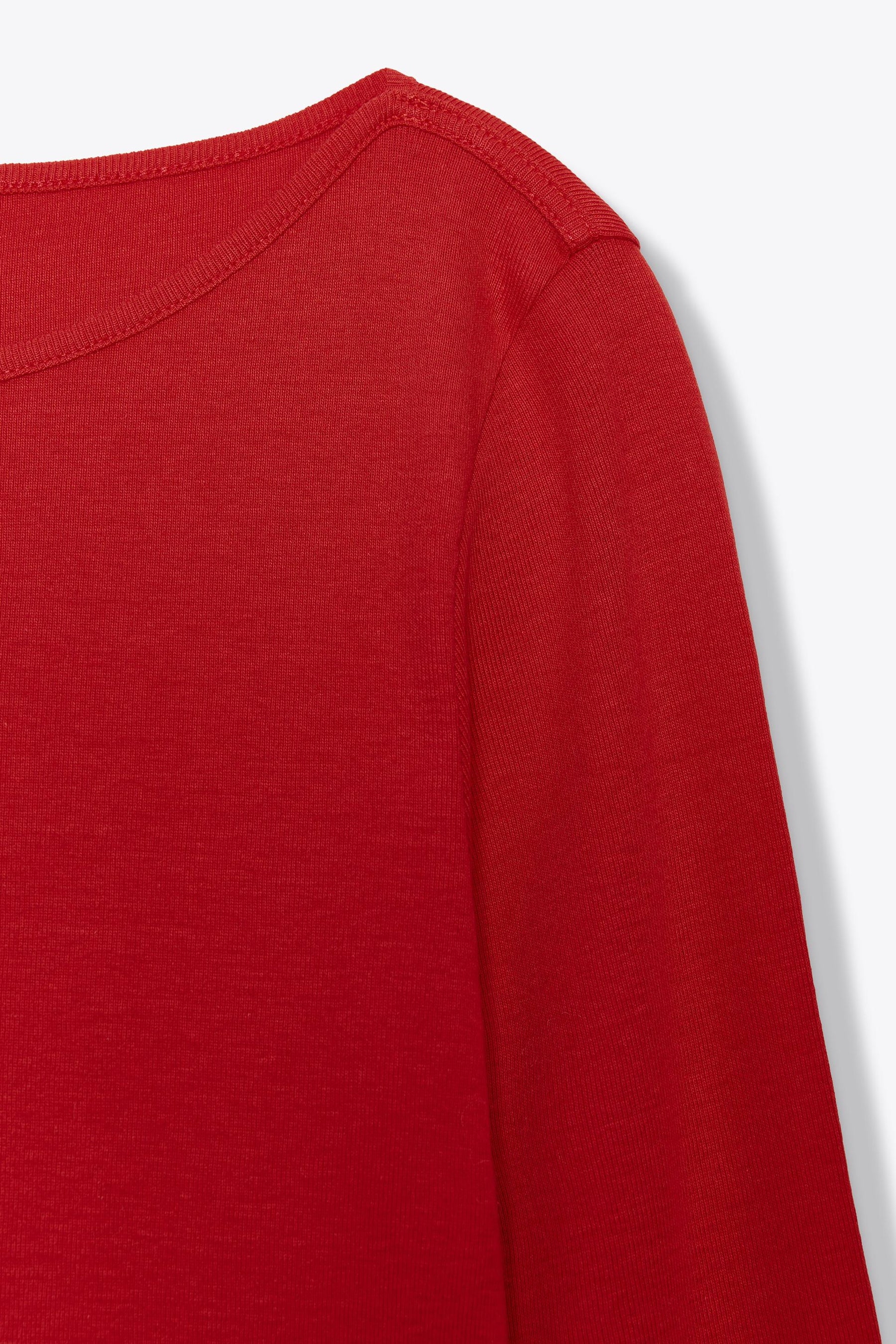Cotton Boat Neck Shirt