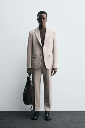 SLIM FIT SUIT TROUSERS - Image 1