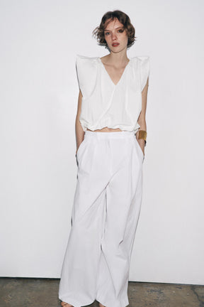 Poplin Peplum Top
