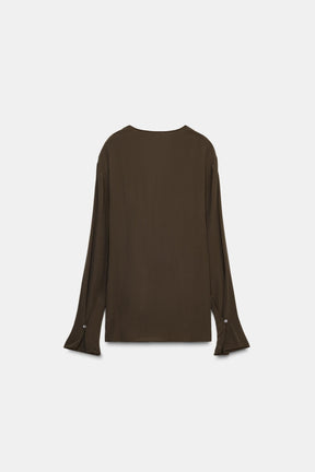 Draped Flowing Blouse