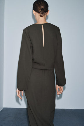 ZW COLLECTION PLEATED MIDI DRESS - Image 3