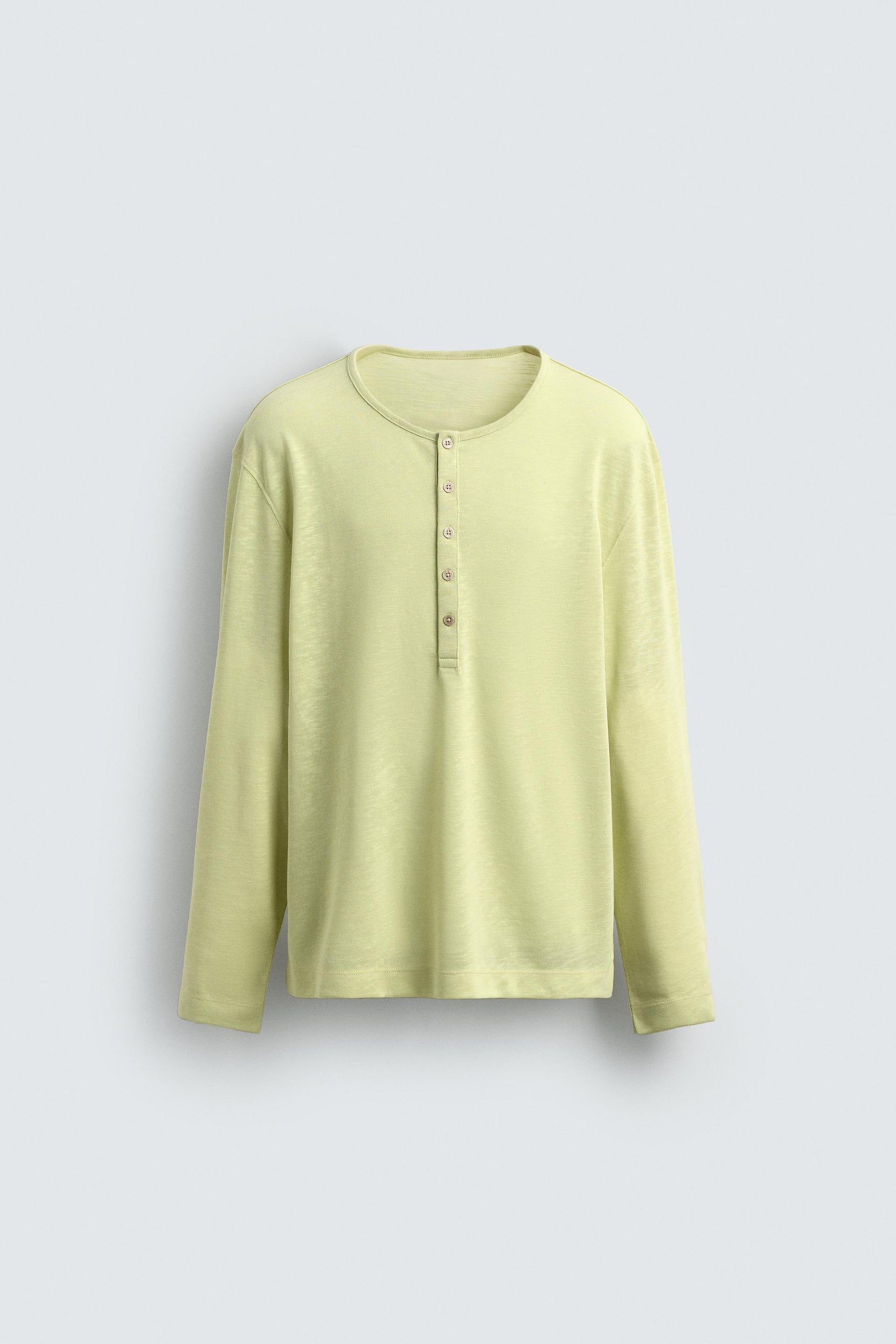 LIGHTWEIGHT GRANDAD COLLAR T-SHIRT - Image 7