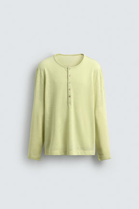 LIGHTWEIGHT GRANDAD COLLAR T-SHIRT - Image 7