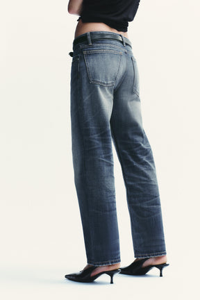 Cropped Straight Leg Jeans