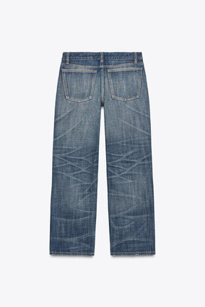 Cropped Straight Leg Jeans