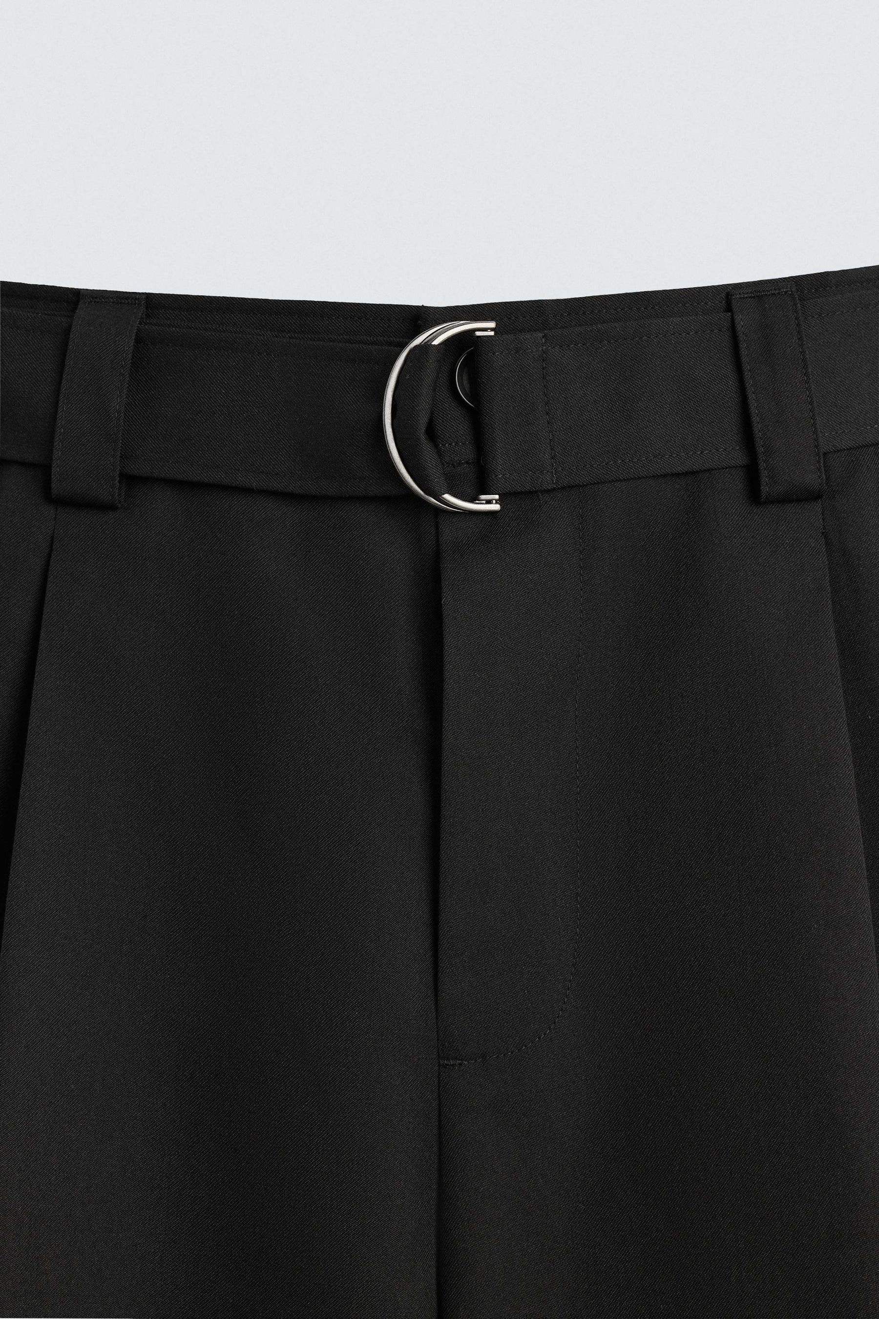 BELTED WIDE-LEG BERMUDA SHORTS - Image 8