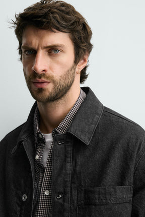 QUILTED DENIM OVERSHIRT - Image 5