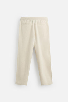 COTTON-LINEN RELAXED FIT TROUSERS - Image 7