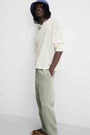 COTTON - LINEN TROUSERS - Image 5