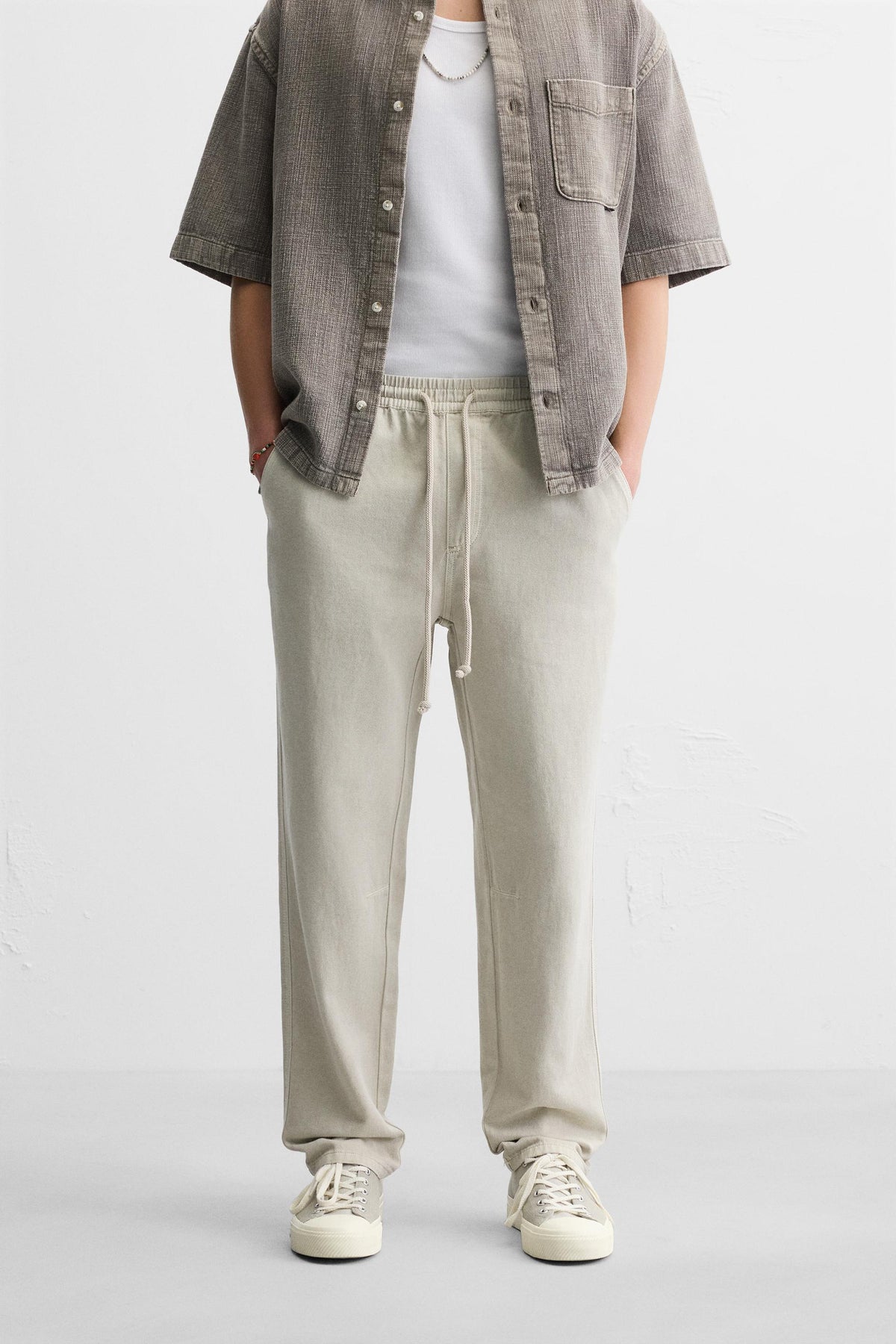 COTTON - LINEN TROUSERS - Image 2