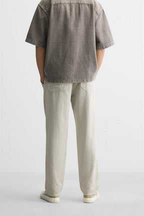 COTTON - LINEN TROUSERS - Image 3