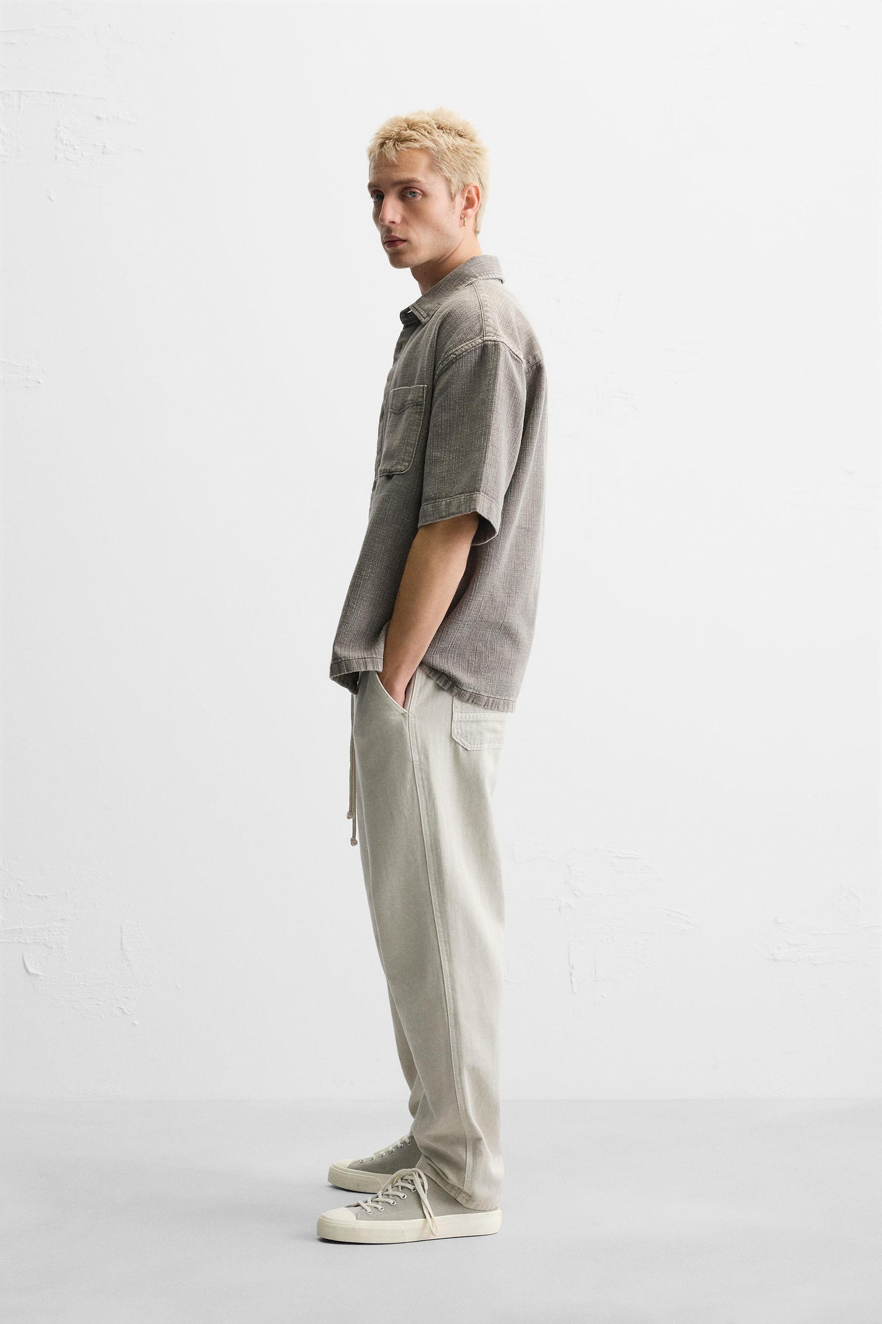 COTTON - LINEN TROUSERS - Image 4
