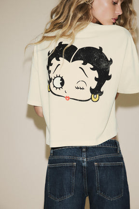 Washed-effect T-shirt