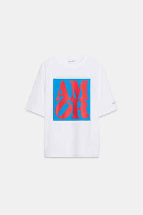 CONTRAST SLOGAN SHIRT