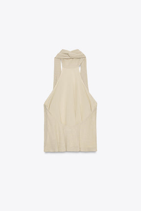 METALLISCHES HALTER-TOP