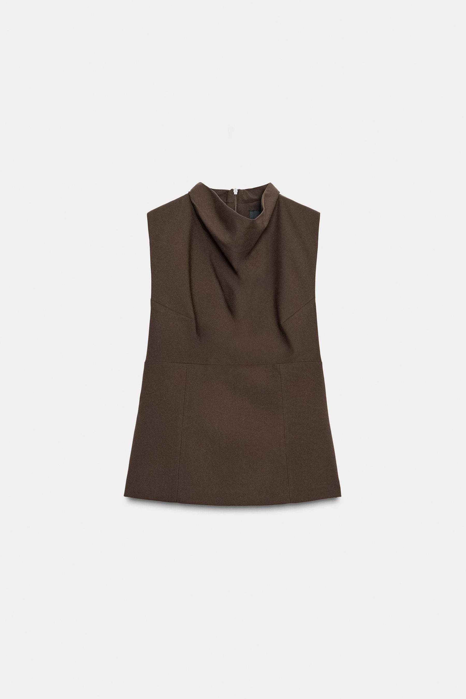 Draped Neck Top