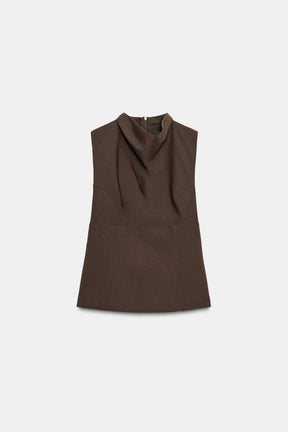 Draped Neck Top