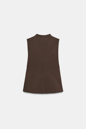 Draped Neck Top