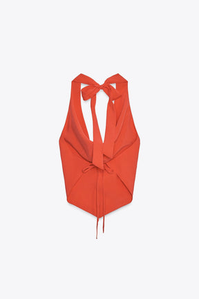 Draped Halter Fashion Top