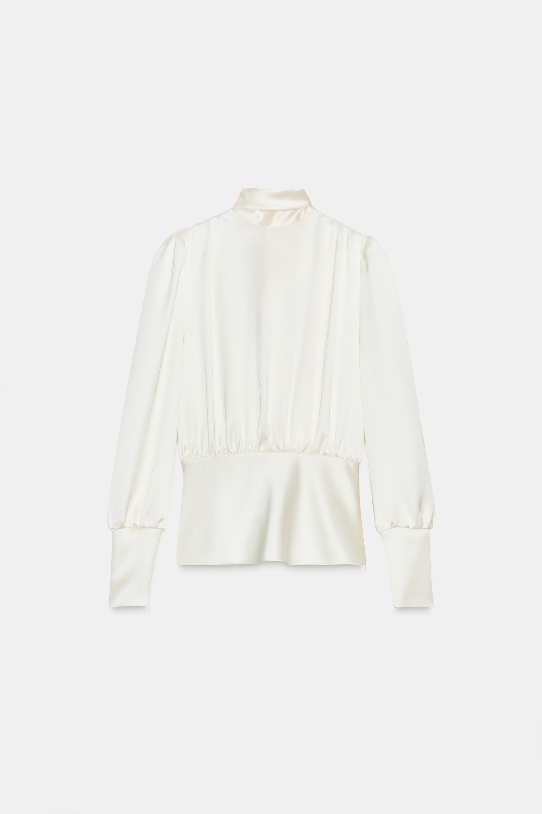 Satin Shirt with Bow