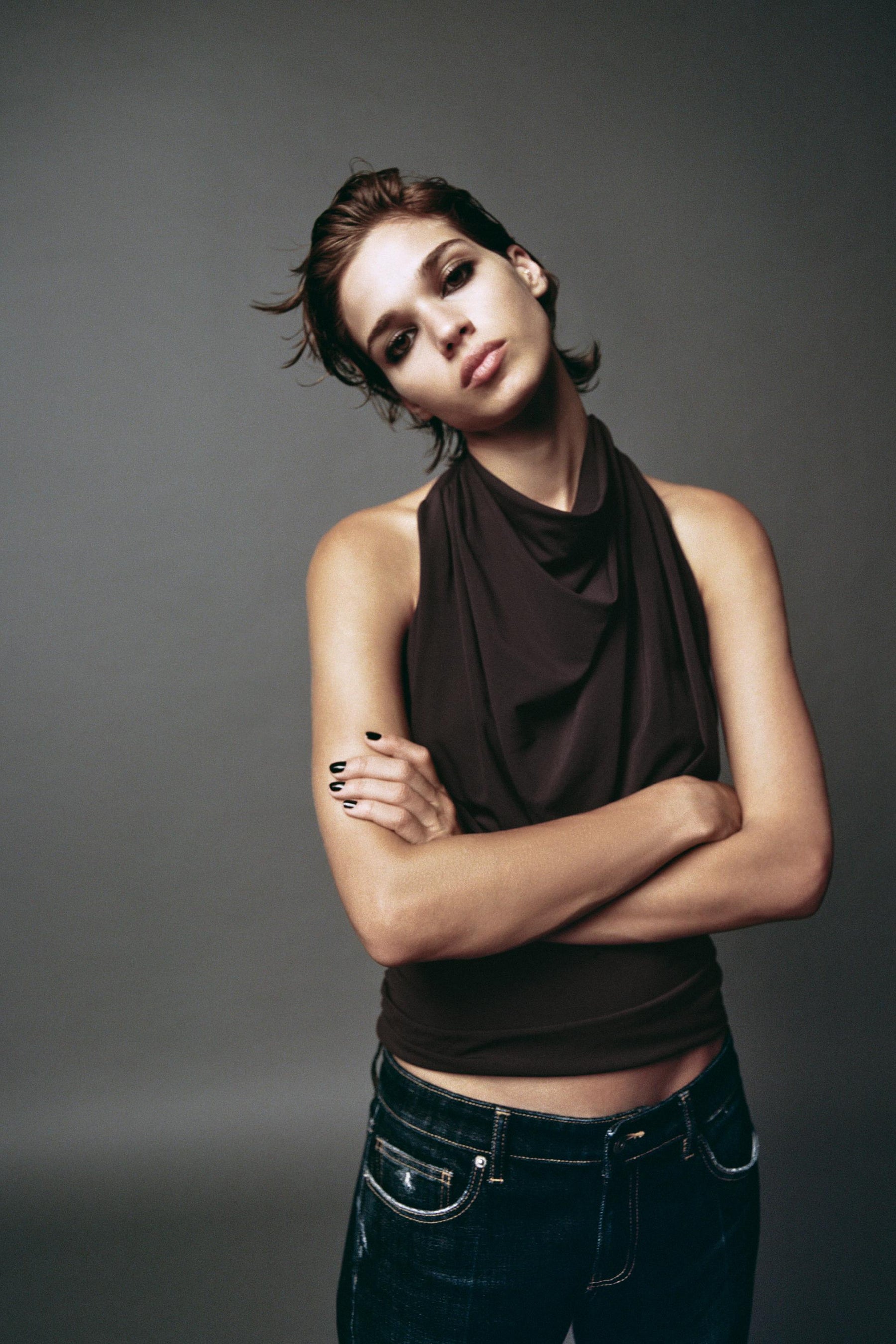 Drapiertes Neckholder-Top
