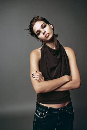 Drapiertes Neckholder-Top
