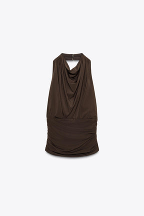 Drapiertes Neckholder-Top