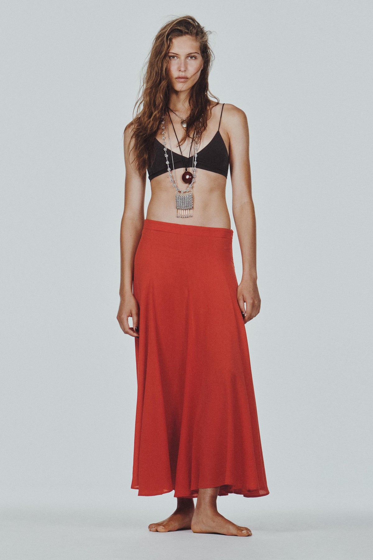 FLARED LONG SKIRT