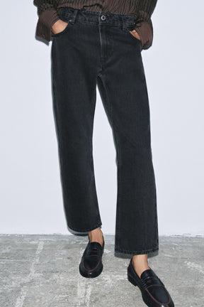 Mid-waist cigarette jeans