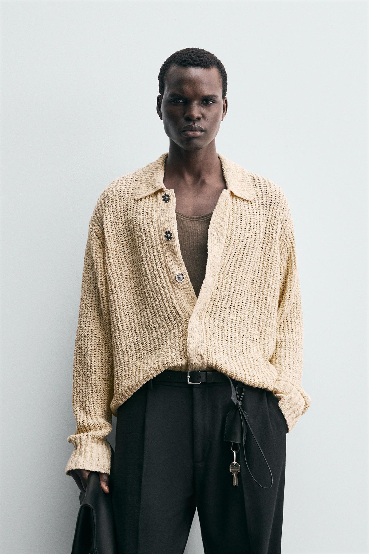 TEXTURED KNIT CARDIGAN - Image 2