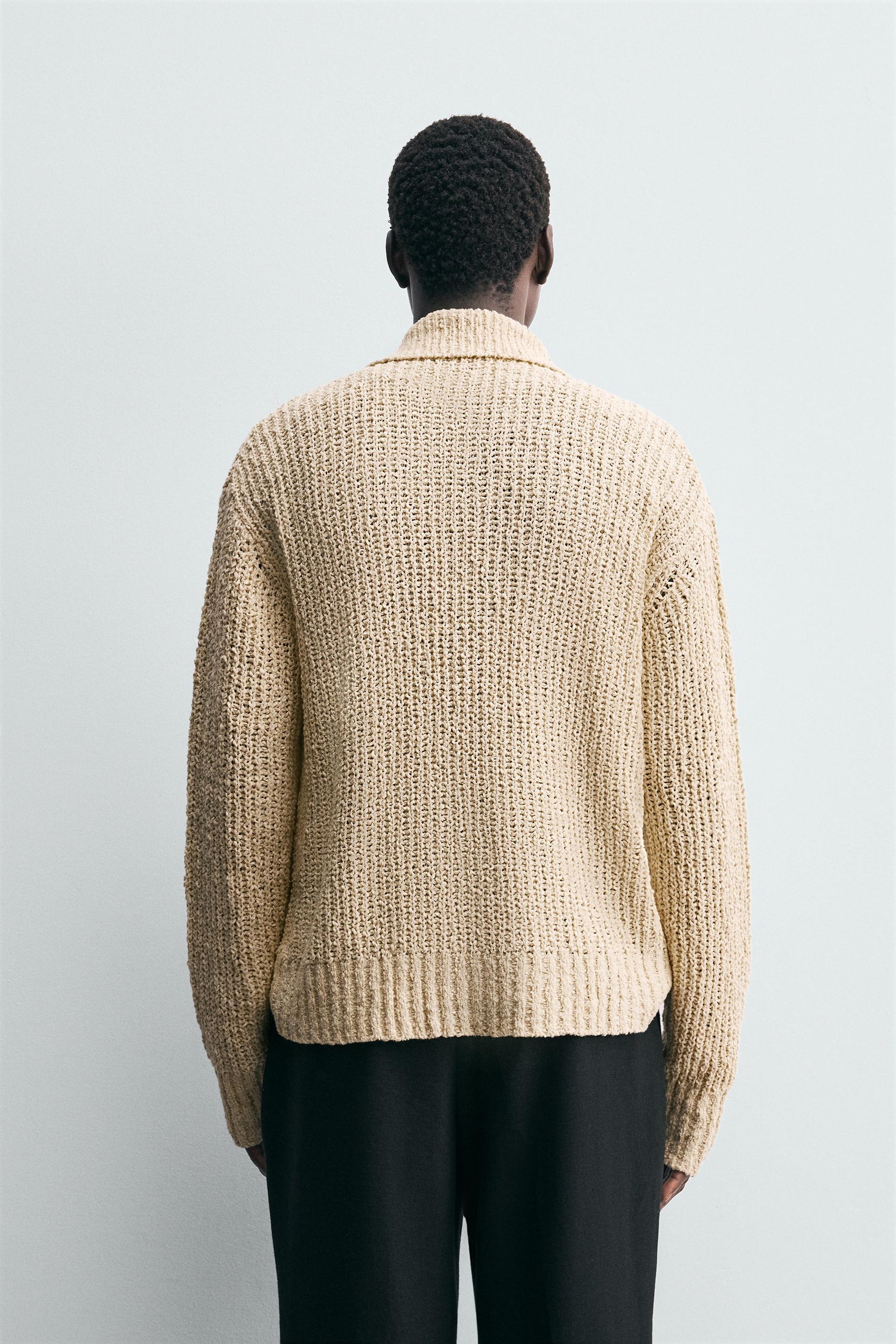 TEXTURED KNIT CARDIGAN - Image 3