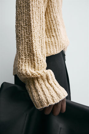TEXTURED KNIT CARDIGAN - Image 5