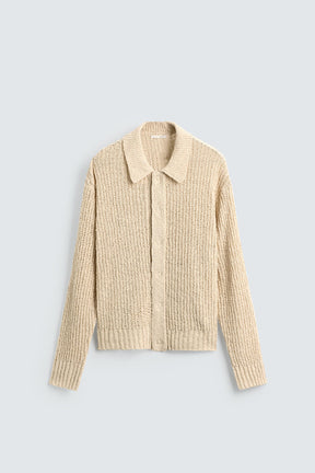 TEXTURED KNIT CARDIGAN - Image 8
