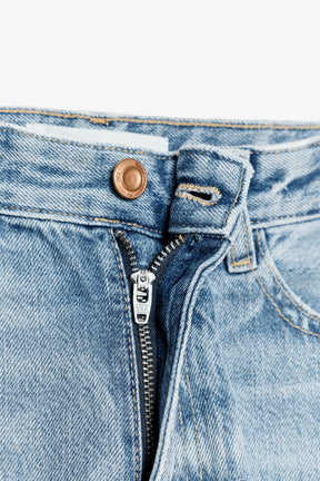 High-Waist Belted Mom Jeans