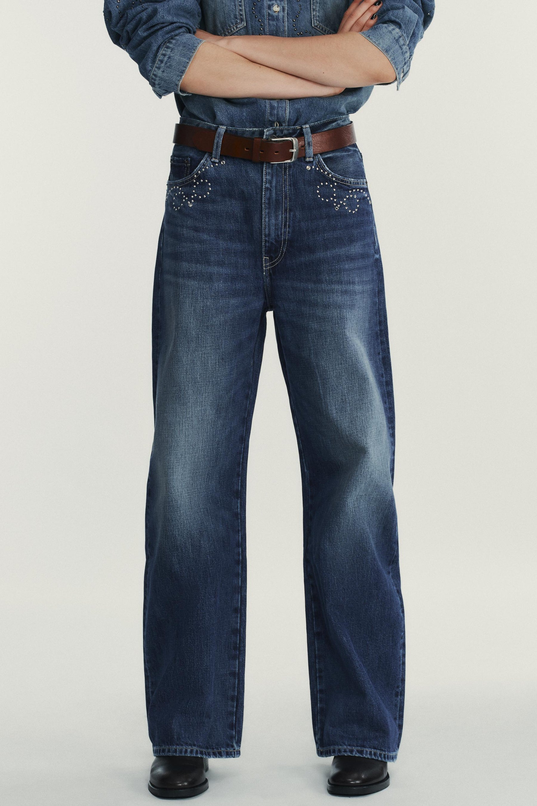 Metal Stud Jeans