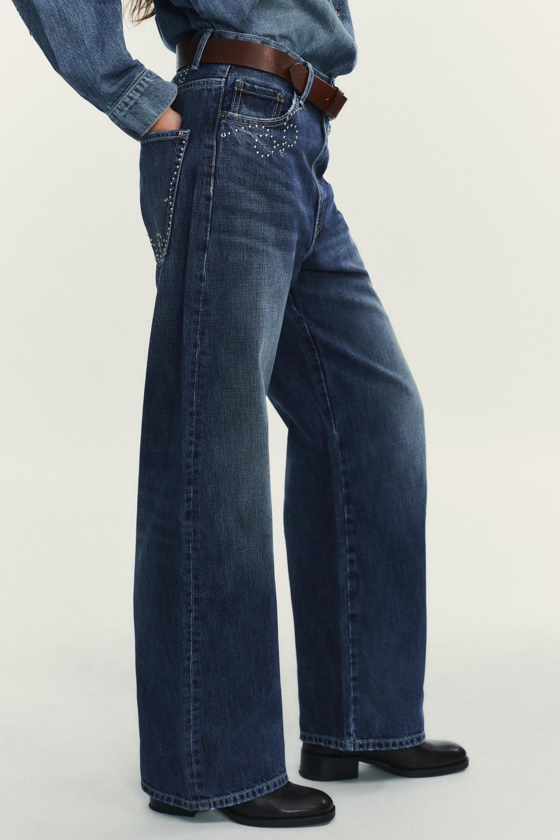 Metal Stud Jeans